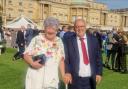 Margaret and Les Ray at Buckingham Palace