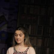 Jenna Drury as Miss Honey in the KSGS production of Matilda
