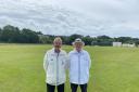 Cricket umpires Kevin Beaumont and Eric Carter