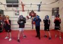 Young boxers showed off their skills in front of their families