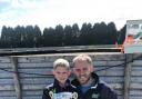 Eight-year-old Oliver Sibbald is continuing to defy expectations as he ends the season with 14 podium finishes from 18 races. Pictured with dad Matthew Sibbald