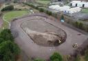 DEVELOPMENT: Work on the new speedway track at Northside in Workington by Steve Lawson, inset, and Andrew Bain is well under way
