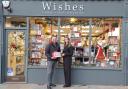 Joe Murray with Victoria Robinson, owner of the chamber's winning shop - Wishes