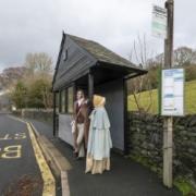 POETS: Dorothy and William Wordsworth waiting on the bus to Dove cottage