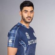 Former Whitehaven CC pro Safyaan Sharif featured for Scotland in their T20 World Cup victory over the West Indies