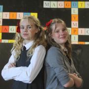 Isobel Godden and Tabitha Paul as Matilda in the Kirkby Stephen Grammar School show.