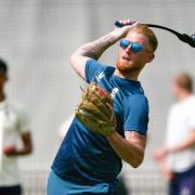 Ben Stokes in training action for England