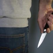 Knife crime stock photo