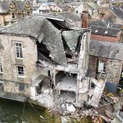 The back of the building collapsed into the River Cocker