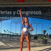 Kiana in Malaga after being crowned second in the World for Ladies Toned figure.