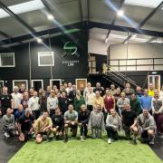 Members of the gym in the new facility on Christmas Eve