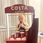 Oona was absolutely delighted with her treats from Costa