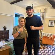 Roman Fury pictured with Moresby Hall staff member Teigan