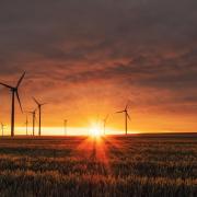 Wind farm stock image