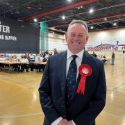 Labour's David Allen at the count in Whitehaven.