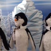 Singing penguins at Dunmail Park Workington Christmas 2018