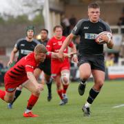 Blamire in action for Newcastle Falcons.
