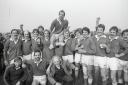 Historic victory: Wigton captain Raymond Graham is held aloft after his side beat Sale