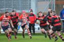 Adam Cavanagh leads a charge for Aspatria during their vital 29 14 win over Sefton. Picture Barney Clegg