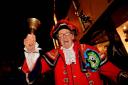 RACKET: Town cryer Bob Bryden ringing his bell for the keswick Christmas Lights Switch On
pic Tom Kay