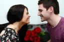 Angela Windle and Stephen Robinson  from Workington celebrate Valentine's Day.
Pic Tom Kay       Thursday 13th February 2014 50059430T001.JPG