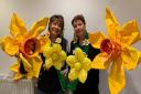 Rotarians Sally Scales and Bryony Miller with their creations