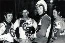Workington Speedway Comets - (l to r) Taffy Owen, Lou Sansom, Mal McKay, Steve Watson. 
Timeline: March 6, 1973
N&S Wed March 6 S852954.jpg