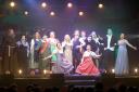 The cast of the society perform Young Frankenstein last year