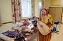 Margaret with some of her musical instruments from around the world.