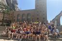 The students on their trip in Barcelona.