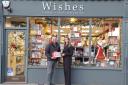 Joe Murray with Victoria Robinson, owner of the chamber's winning shop - Wishes