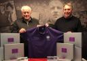 Proud: A new club has been launched to the delight of Workington AFC chairman David Bowden and Centenary Club chairman Steve Durham Picture: Workington AFC