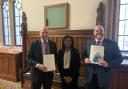 Parliamentary proceedings: John Stevenson MP, Levelling-up minister Kemi Badenoch MP and Mark Jenkinson MP