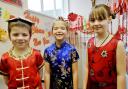Pupils at Our Lady and St Patrick's school in Maryport have been celebrating the Chinese New Year and dressed in Chinese clothes for the day. Aiden Kray, Mellissa Pinnock and Rebecca Bell in their Chinese dress.

Pic Tom Kay     27th January 2012
