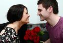 Angela Windle and Stephen Robinson  from Workington celebrate Valentine's Day.
Pic Tom Kay       Thursday 13th February 2014 50059430T001.JPG