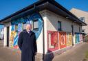 Trevor Mitchell of Historic England sees the public 'latrine' artwork funded by Historic England