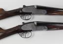 A pair of AYA No2 20 bore sidelock ejector shotguns with an auction estimate of £3,000-£3,500
