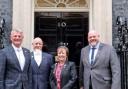 The Minister, Tony and Lesley Jackson and MP Mark Jenkinson at Downing Street