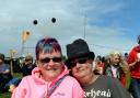 HAPPY: Becky and Jonty Molyneux enjoy the sunshine  at Solfest 2015; Saturday 29th August 2015: PAUL JOHNSON 50079780T015.JPG