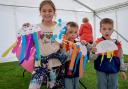 Isabella, Adam and Josh Walling from Maryport loved the sea-themed crafts