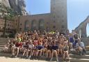 The students on their trip in Barcelona.
