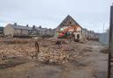 The last few hours of the demolition of Princess Hall, Workington