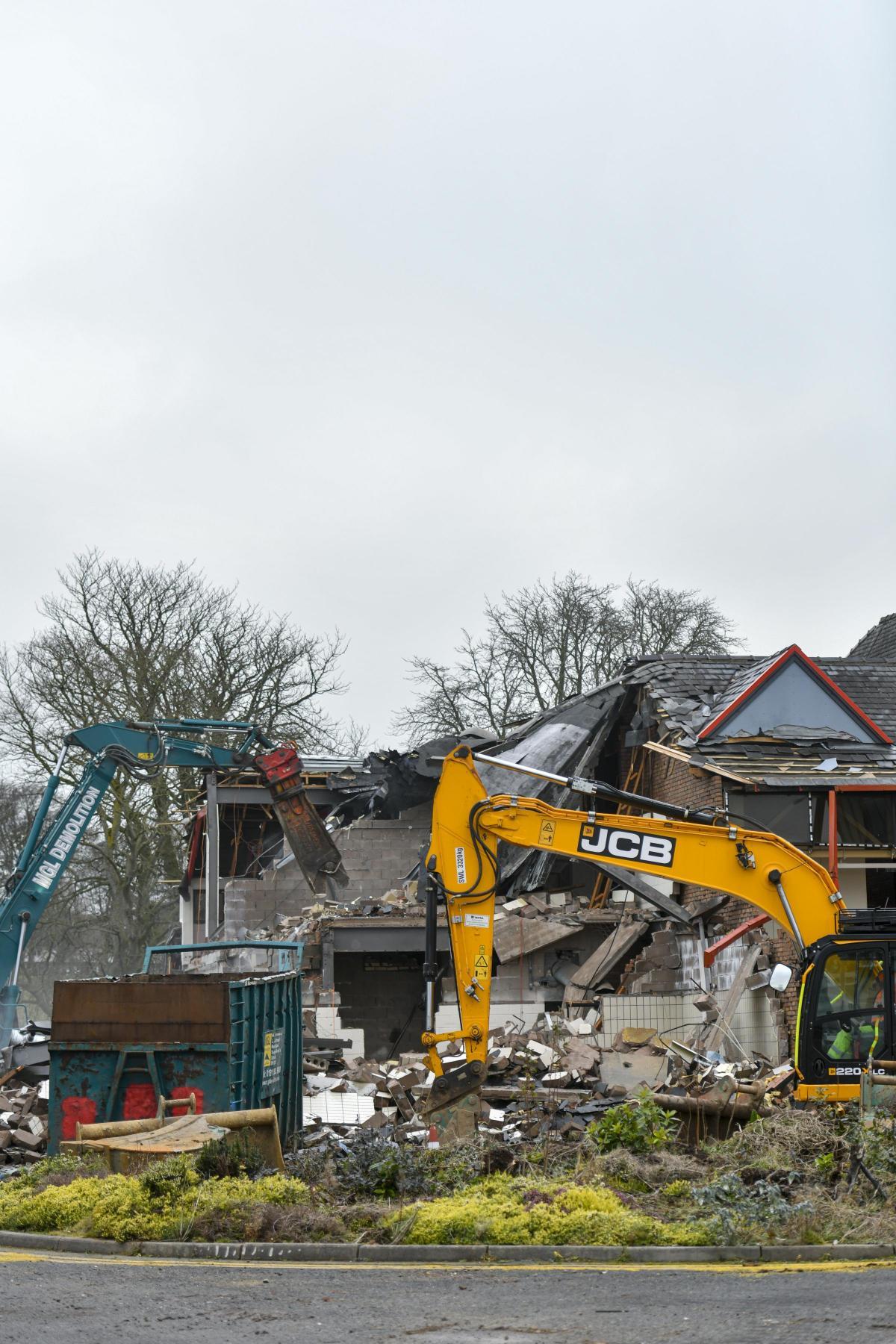 NEW ERA: Demolition work on the Sands Centre in Carlisle was well underway by January 29. Picture: Stuart Walker 