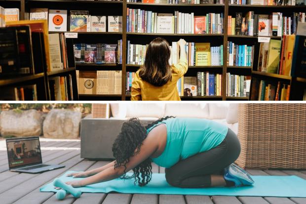Times and Star: Home workouts and book recommendations (Canva)
