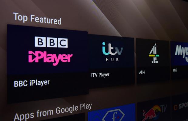 Times and Star: BBC iPlayer, ITV Hub, All 4, My 5 streaming apps on Smart TV. Credit: PA