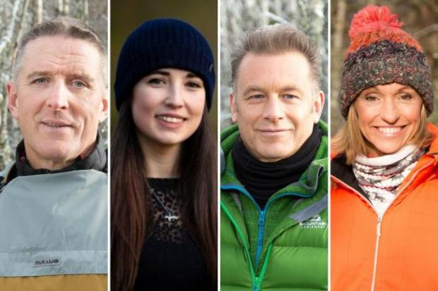Times and Star: Pictured, the presenter line-up for Winterwatch 2022. Photos: BBC.