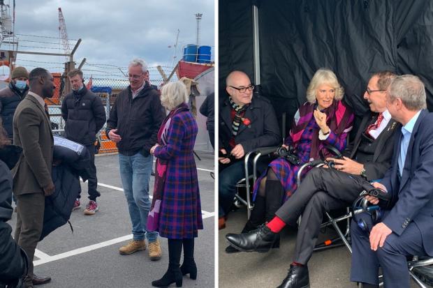 Times and Star: Camilla, Duchess of Cornwall, on the set of ITV's Grace in Shoreham 