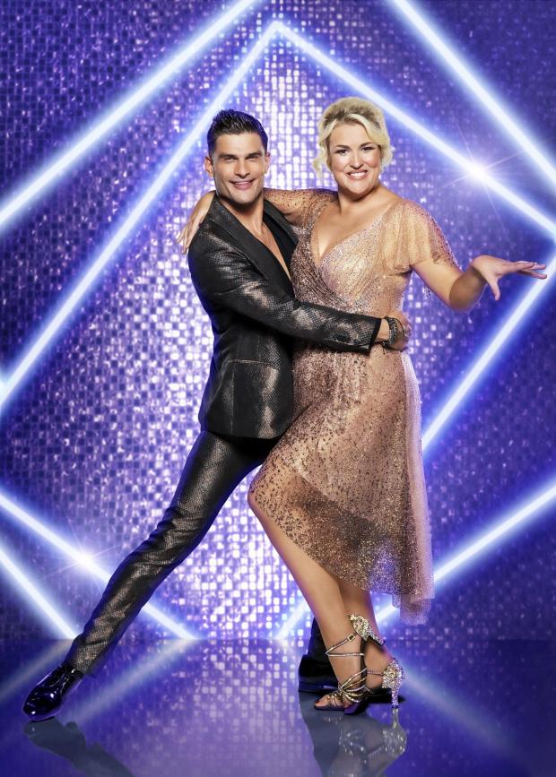 Times and Star: (left to right) Aljaž Škorjanec and Sara Davies on Strictly Come Dancing. Credit: BBC/PA