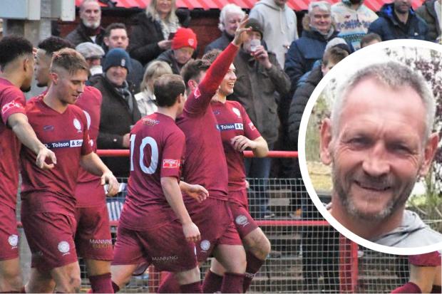Marathon man Gary McKee, inset, will be a special guest at Workington's game against Trafford on March 19 (photos: Ben Challis / Jon Colman)