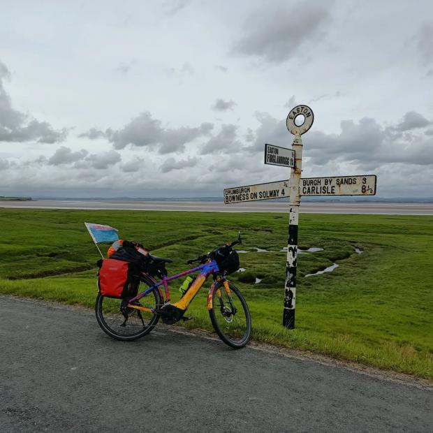 Times and Star: VIEWS: Mallett is cycling a total of 1,900 during his journey. Picture: Timmy Mallett/Facebook